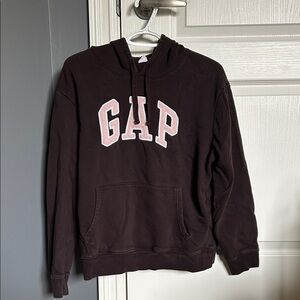 GAP Dark Hoodie with Pink Lettering